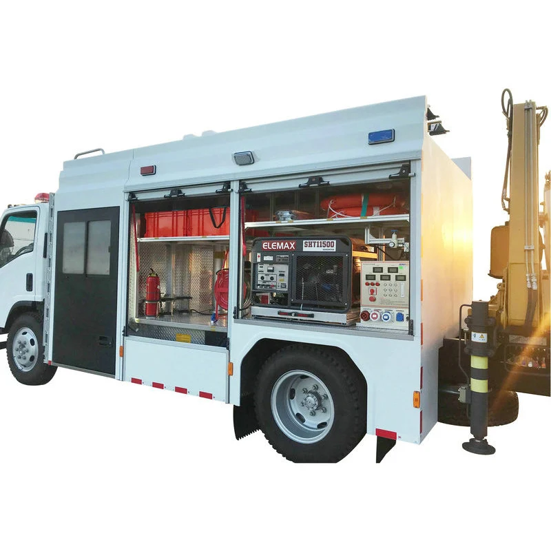 Professional chinese wholesaler cheap Isuzu fire fighting truck with 3tons XCMG crane