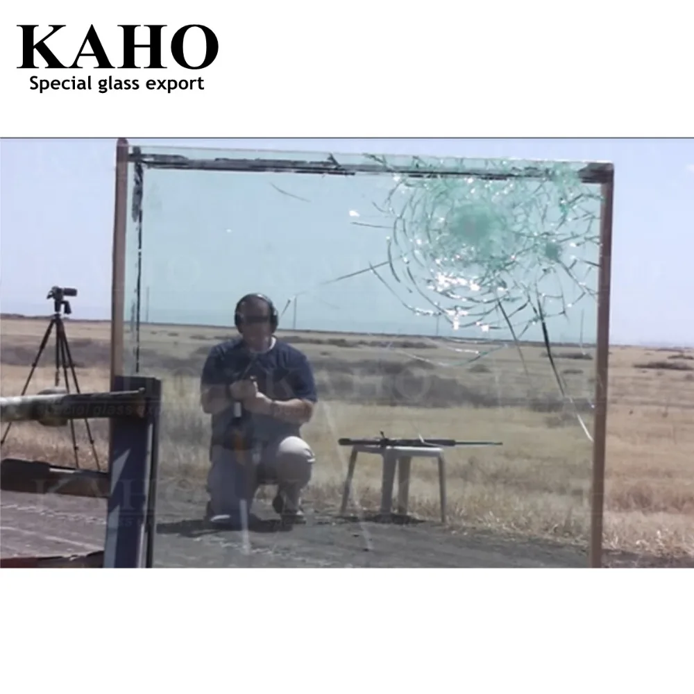 KAHO Bullet-proof Glass , 32mm 28mm Laminated Bulletproof Glass For Bank Counter