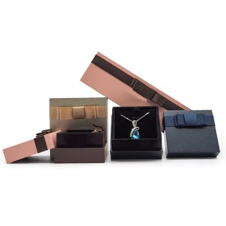 Custom printing necklace earring gift packaging jewelry box ring box