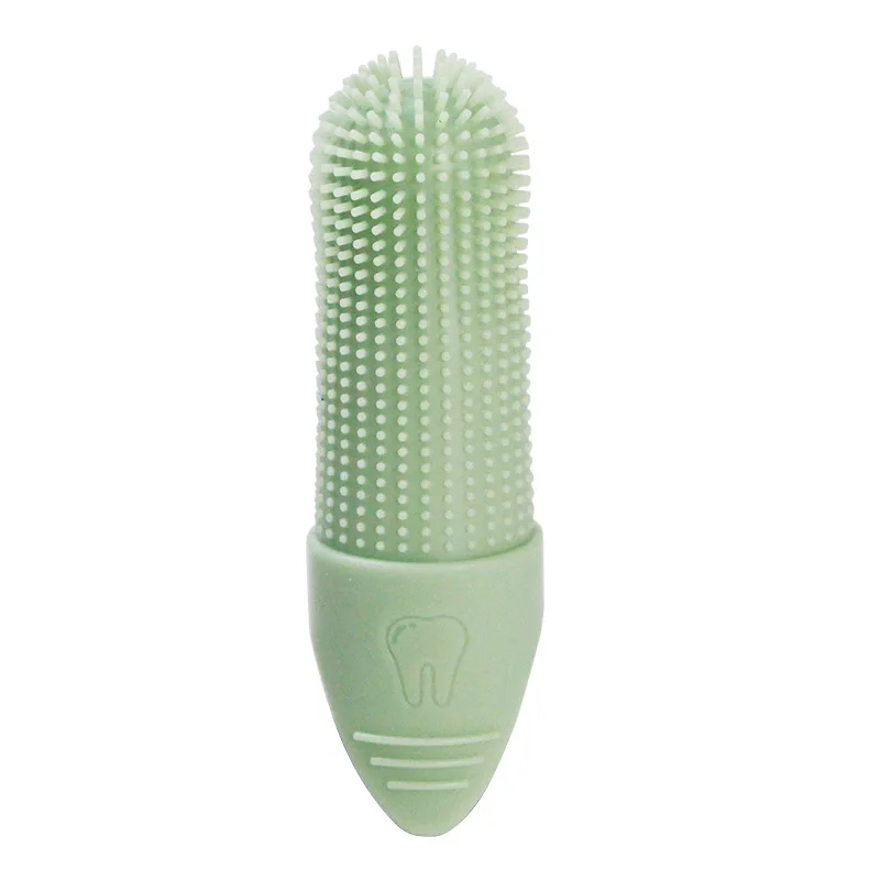 Good price soft durable 3 colors Anti-Bite 100% BPA-Free Silicone Pet Finger toothbrush For Dog Tooth Cleaning