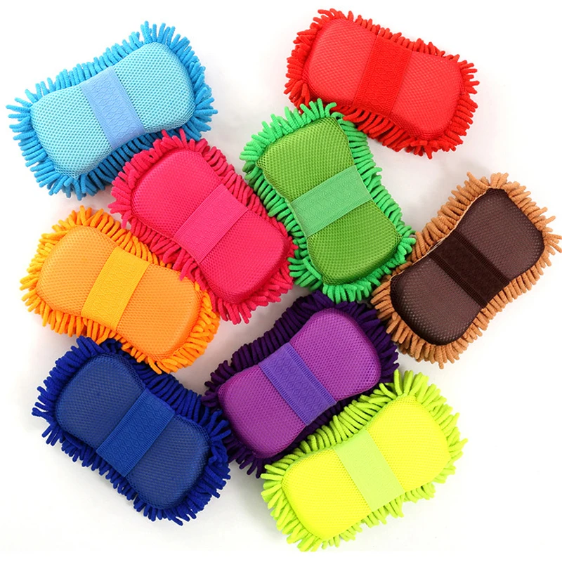 90g Heavy Duty jumbo car wash sponge microfiber chenille Foam Sponge