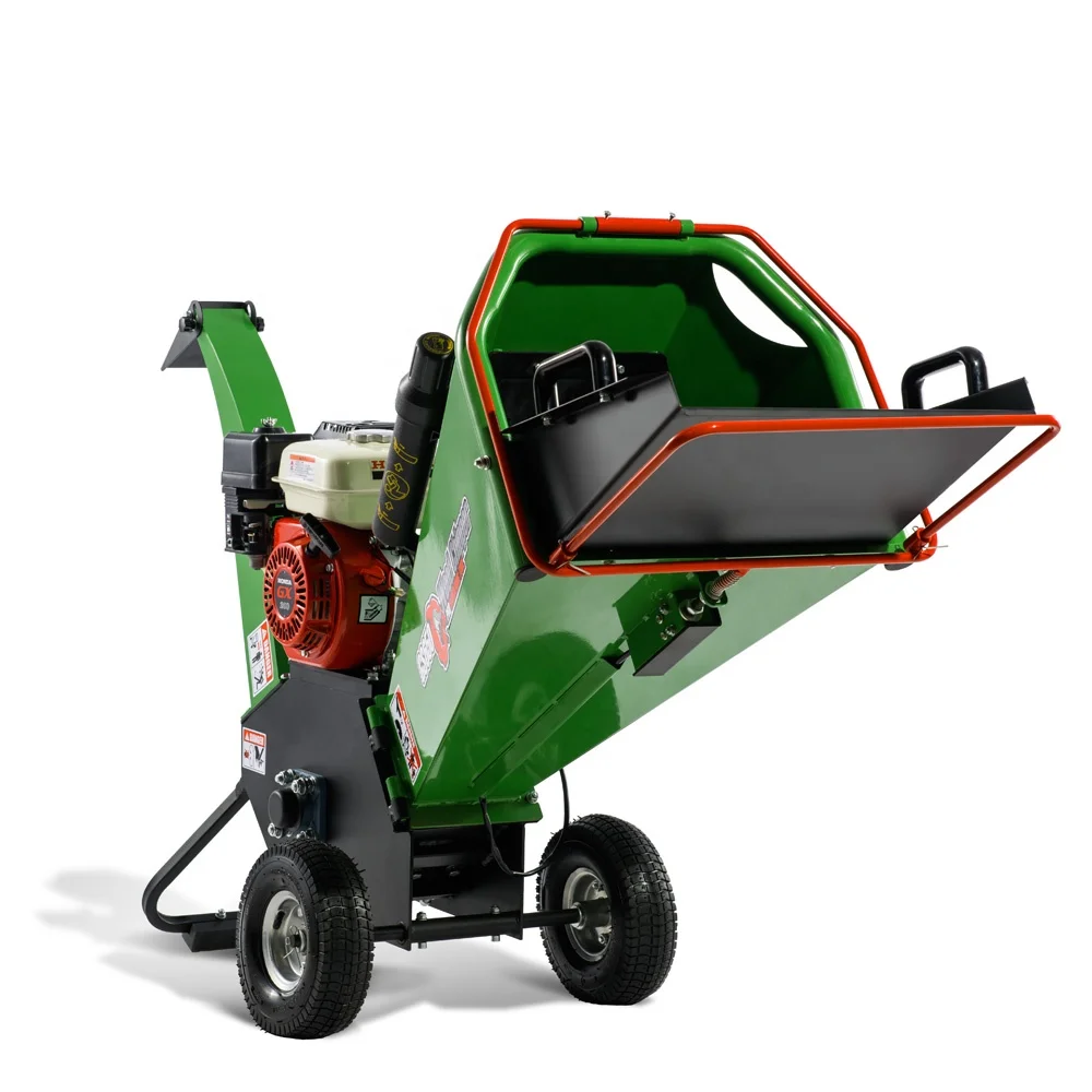 4 дюйма Емкость 6.5hp бензиновый двигатель работает woodchipper дробилка для древесных отходов двора