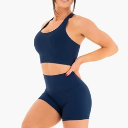 New Arrival Sexy Quick-Drying Athletic Breathable Workout Sportswear Gym Yoga Scrunch Butt Shorts Set