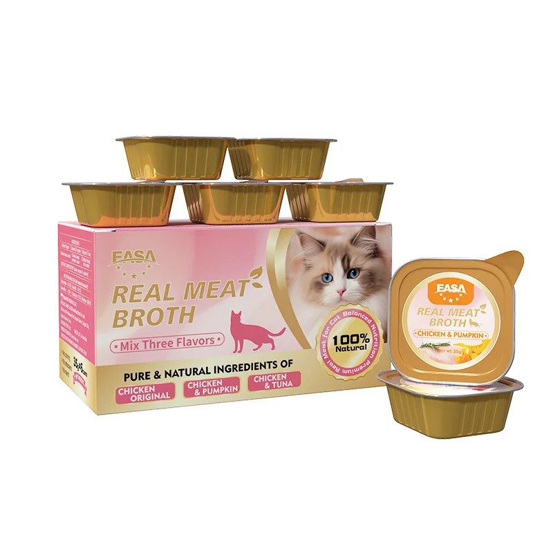 EASA Real Meat Broth Cat Cans 35g 3 mixed flavor wet food canned cat food