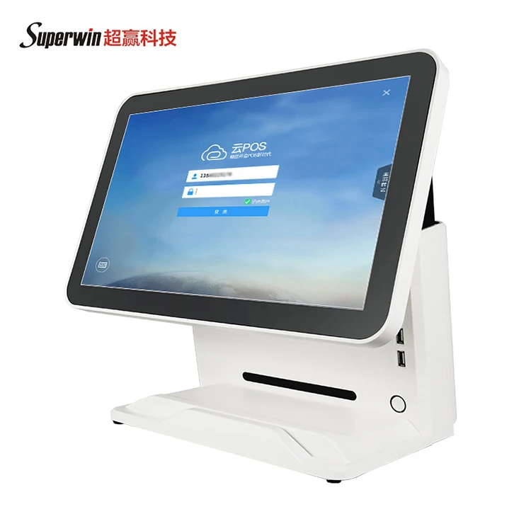Оптовая продажа один мониторы 15,6 дюймов pos системы оконные рамы планшеты оплаты кассир регистр/кофе магазин кассовый аппарат