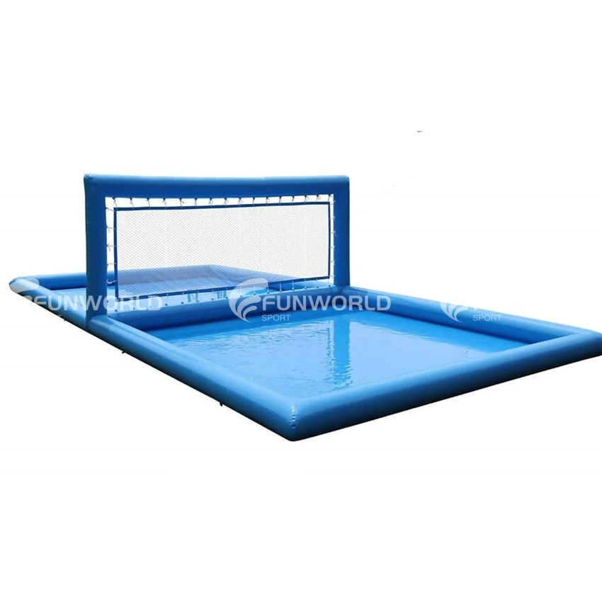 Large Pool Inflatable Volleyball Field / Inflatable Water Volleyball Court / Inflatable Tennis Court For Sport Games