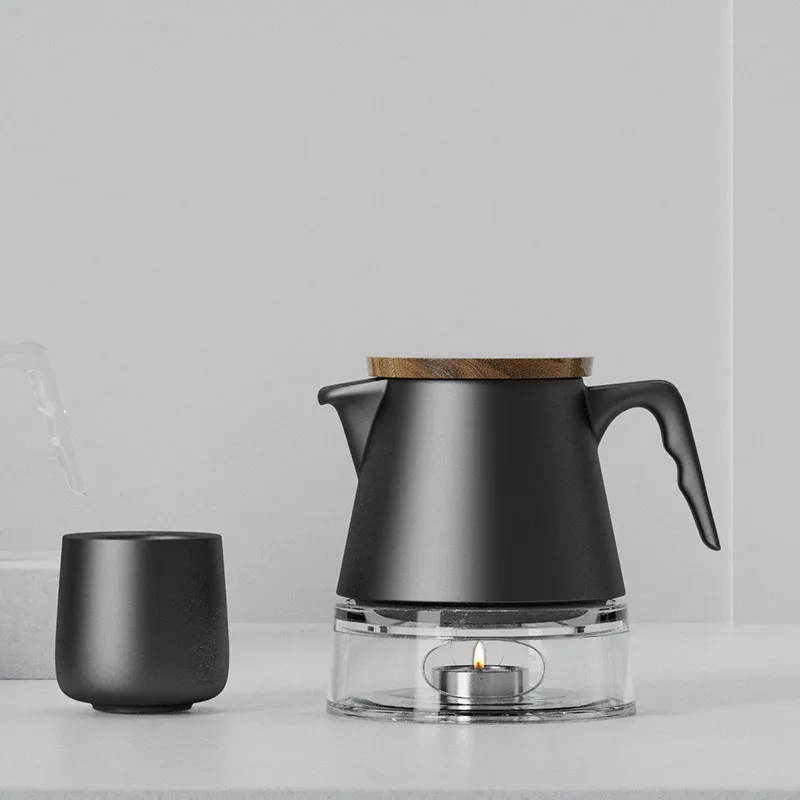 DHPO New Unique Handle Design High-end Teapot with infusers for loose tea 20 oz ceramic porcelain teapot with infuser set