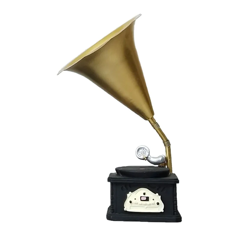Resin Vintage Decor Vinyl Records Turntable Player,Gramophone,Phonograph,Antique Turntable