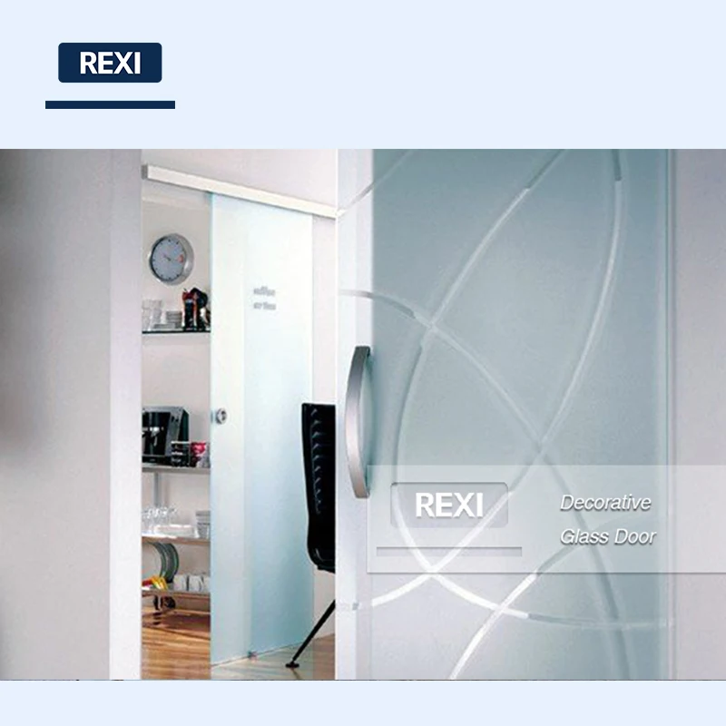 8mm 10mm 12mm Ceramic Fritted acid etched Tempered Toughened Decorative Glass Door