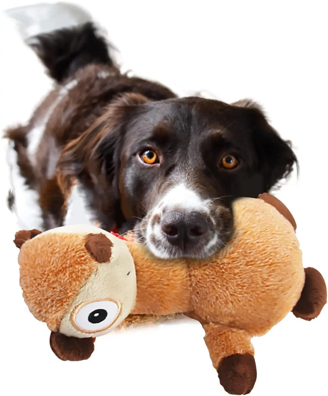 AFP Super Quiet Ultrasonic Dog Plush Chew Toy Multi Cute Animal Pet Plush Chewing Toy With Silent Squeaker Dog Squeaky Chew Toy