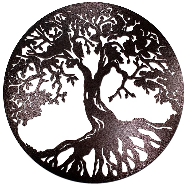 Modern Art Cut Metal Wall Hanging Decorative Tree of Life Wall Art Decor corten Steel Crafts