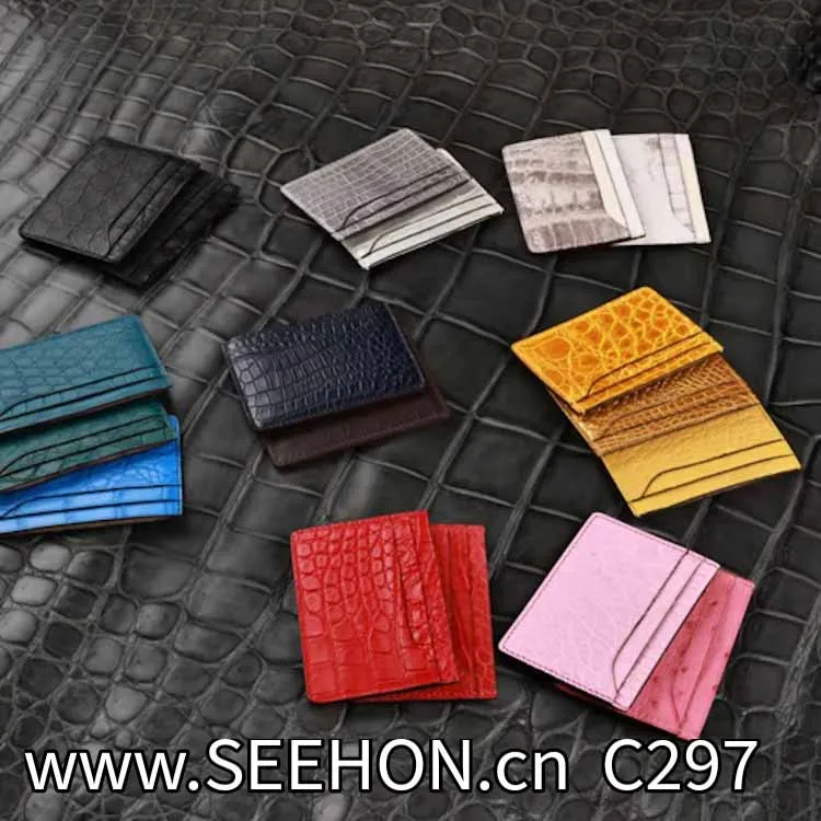 leather genuine  LEATHER cr New Top Wholesale Real Leather   Le Crocodile  skin toy curtain er Bag Leather Bags Purses Lad