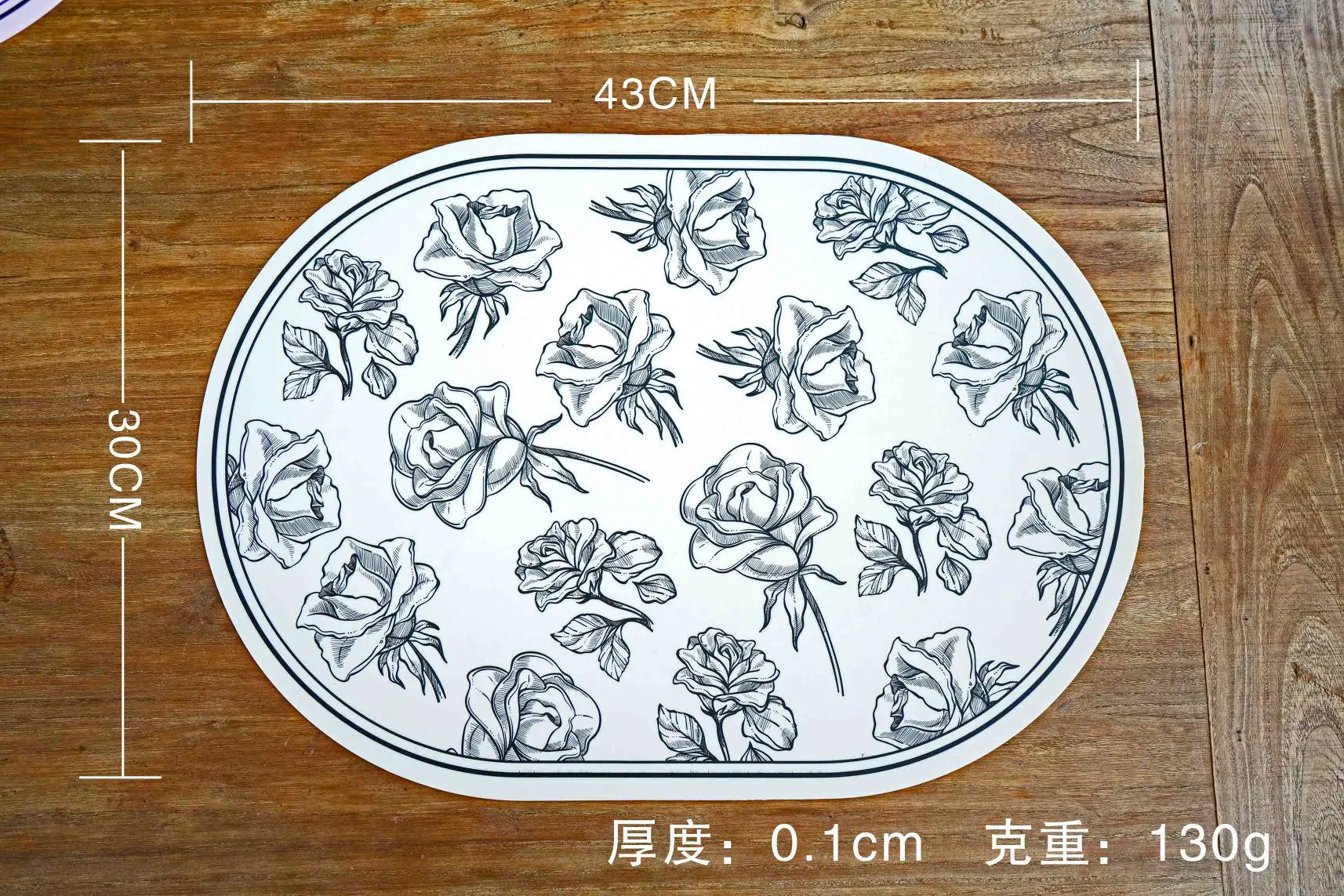 New Arrival Customized Logo Design Pattern  Waterproof  Silicone Table Place  Mat