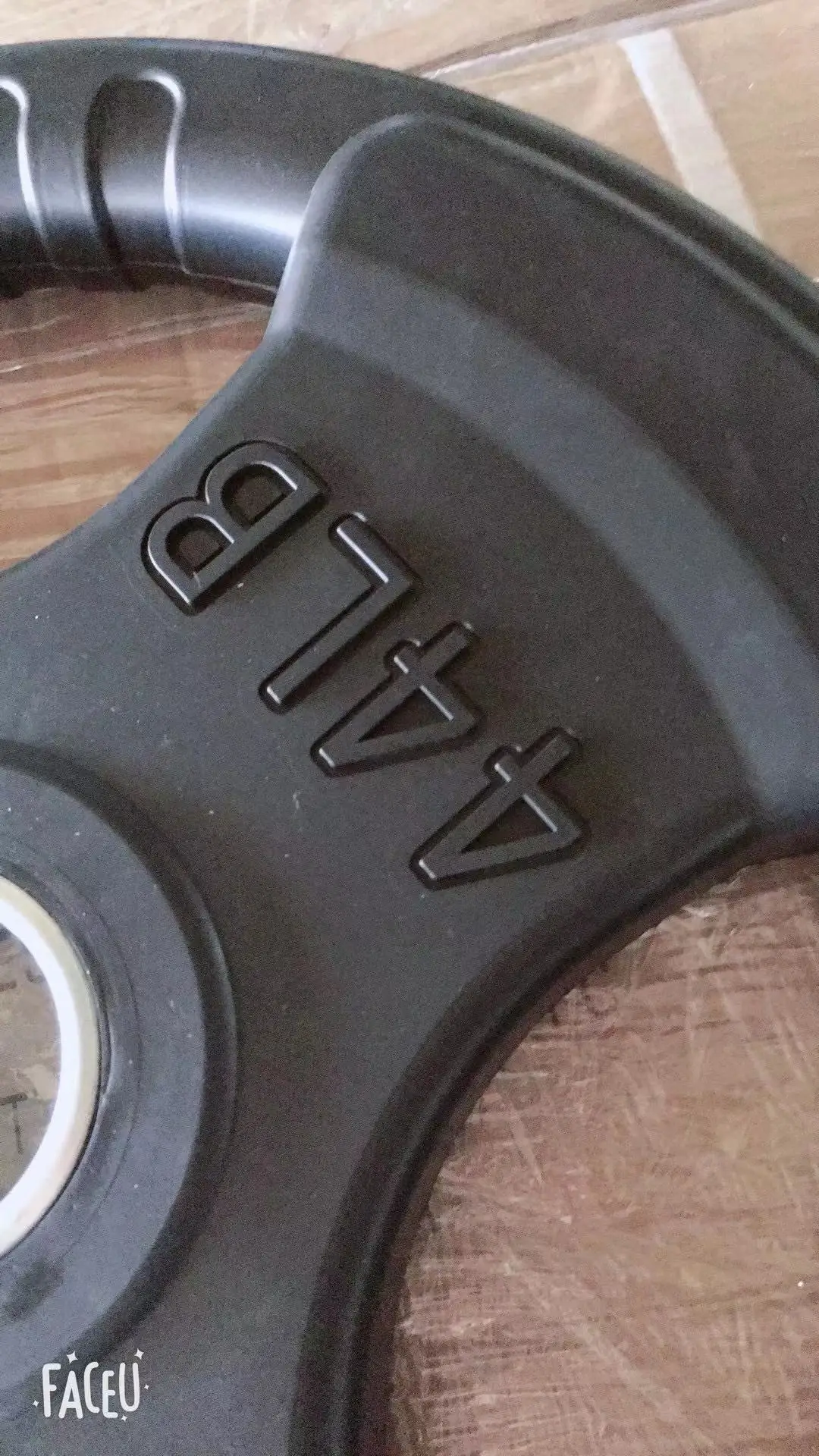 Power Lift Calibrated Weight Plate Black Rubber Weight Plate