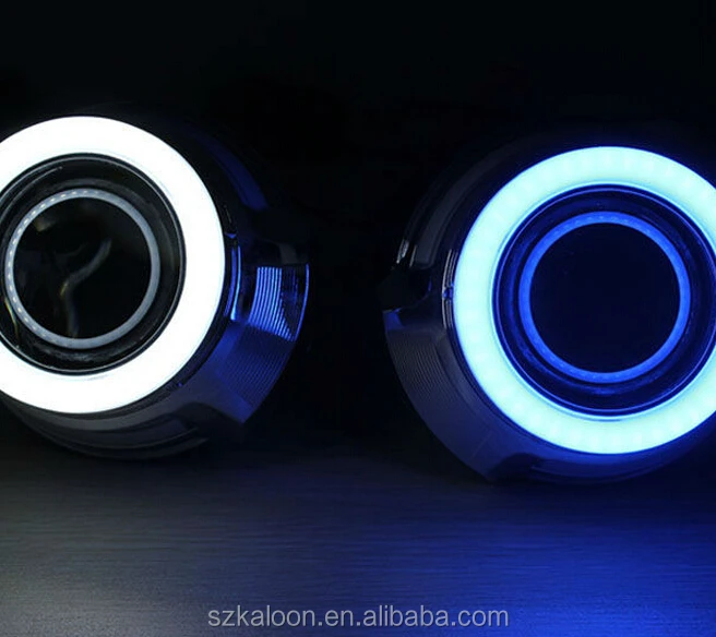 Projector lens for LED double angel eye bi-xenon projector lens with turn light