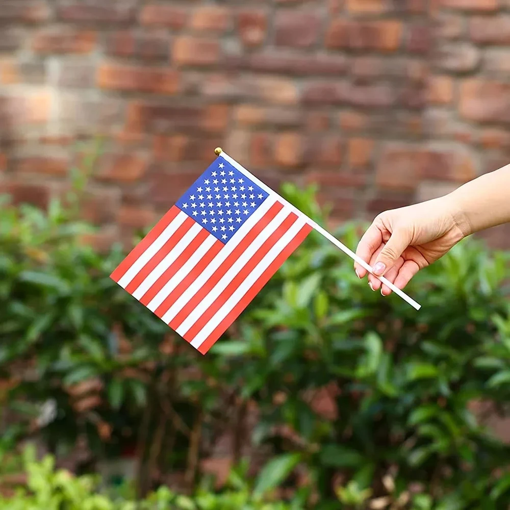 Wholesale World Cup Banner Stick Flag Country Custom World Cup Small Mini Hand Held Flags