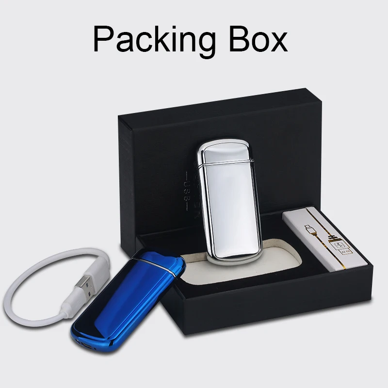 Хит продаж креативная Зажигалка XY830667 с двойной дугой USB беспламенная перезаряжаемая импульсная электронная зажигалка