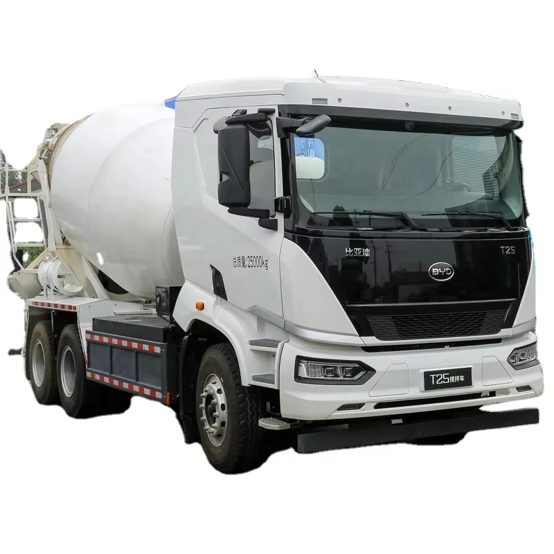 BYD T25 25T 6X4 Electric Concrete Mixer Truck 4.2 mt Capacity 376.8kWh Whole Vehicle Power 40 Min Charging Time LED Cement Truck