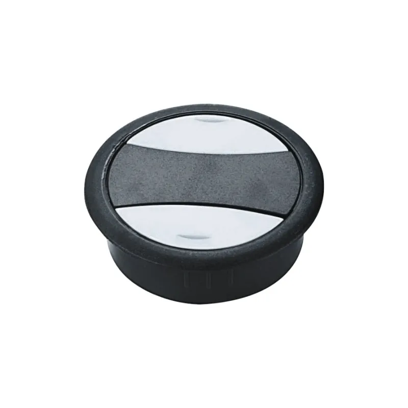 Черная пластиковая круглая втулка для кабеля/Пластиковая крышка отверстия компьютерного