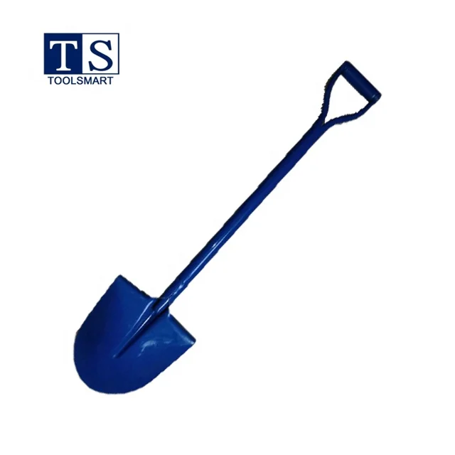 Custom logo iron rail trench digging spade steel handle  Mango de soldadura pala  S503TY Farmer shovel