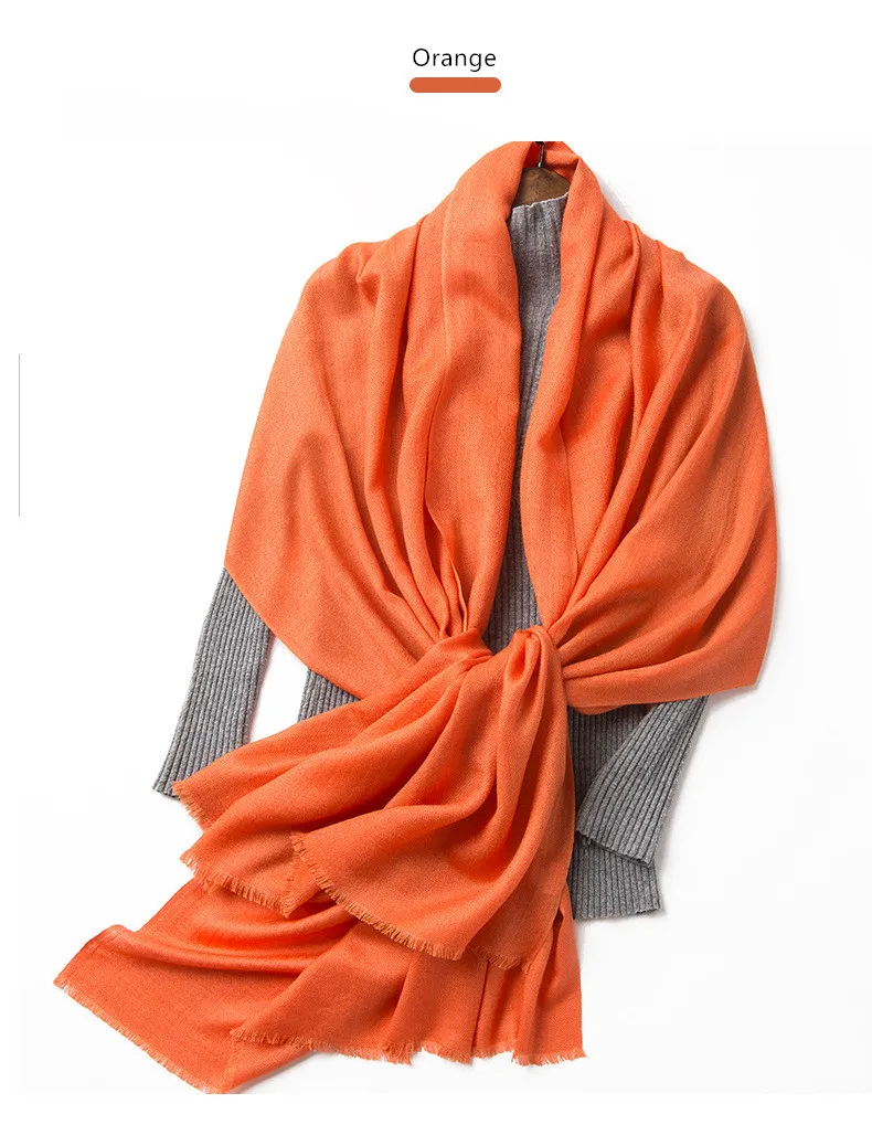 India italian fashion 100% pashmina cashmere scarf double sided pashmina shawl