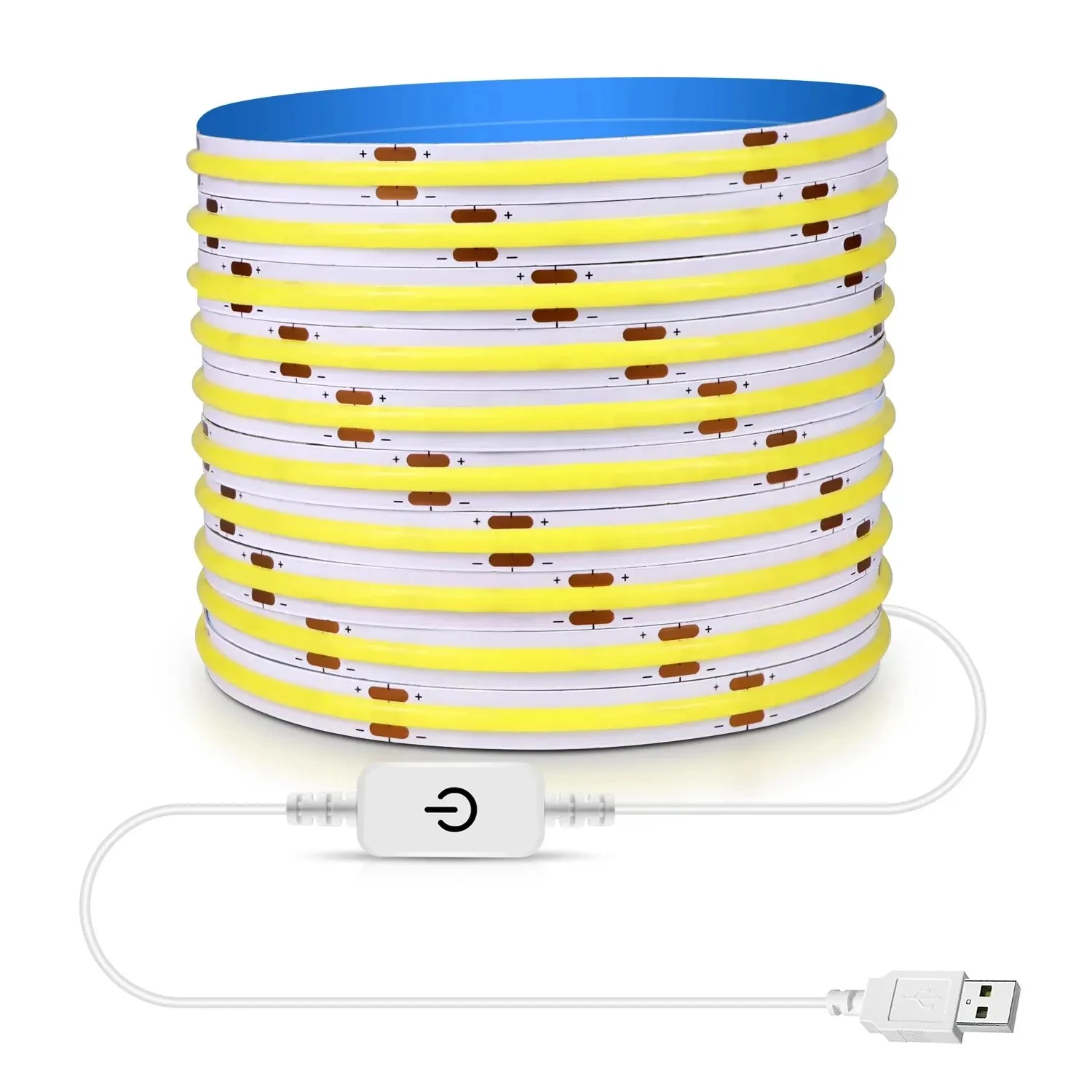 Touch Sensor Dimmable USB COB LED Strip Light 5V Ribbon Flexible Strip 320LEDs/M Night Lamp For Mirror Backlighting Decoration