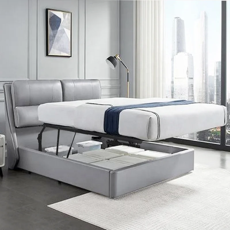 Lequan Hardware Mechanism Pneumatic Lift Up Hydraulic Strong Storage Bed Frame Hinge Bracket Bed Gas Spring Lifter