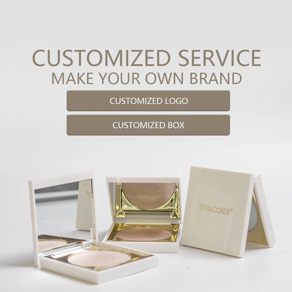 High quality single glow highlight contour Face Illuminator Private Label 3D Embossed Highlighter Palette