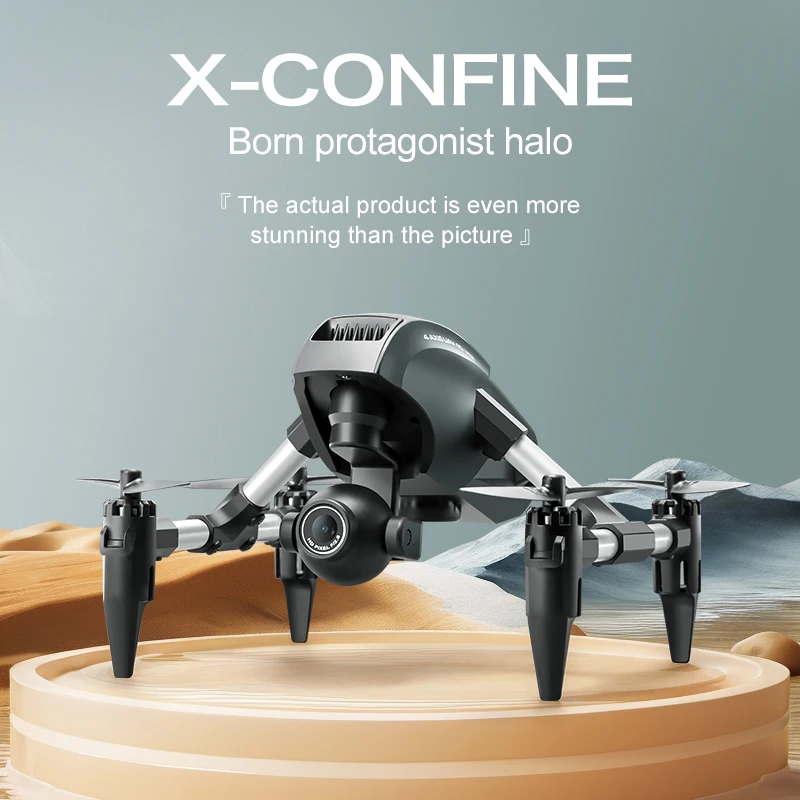 Mini High Toughness ABS Drone Dual Camera HD Wifi Wireless RC Foldable Optical Flow Professional Drone Boys Toys