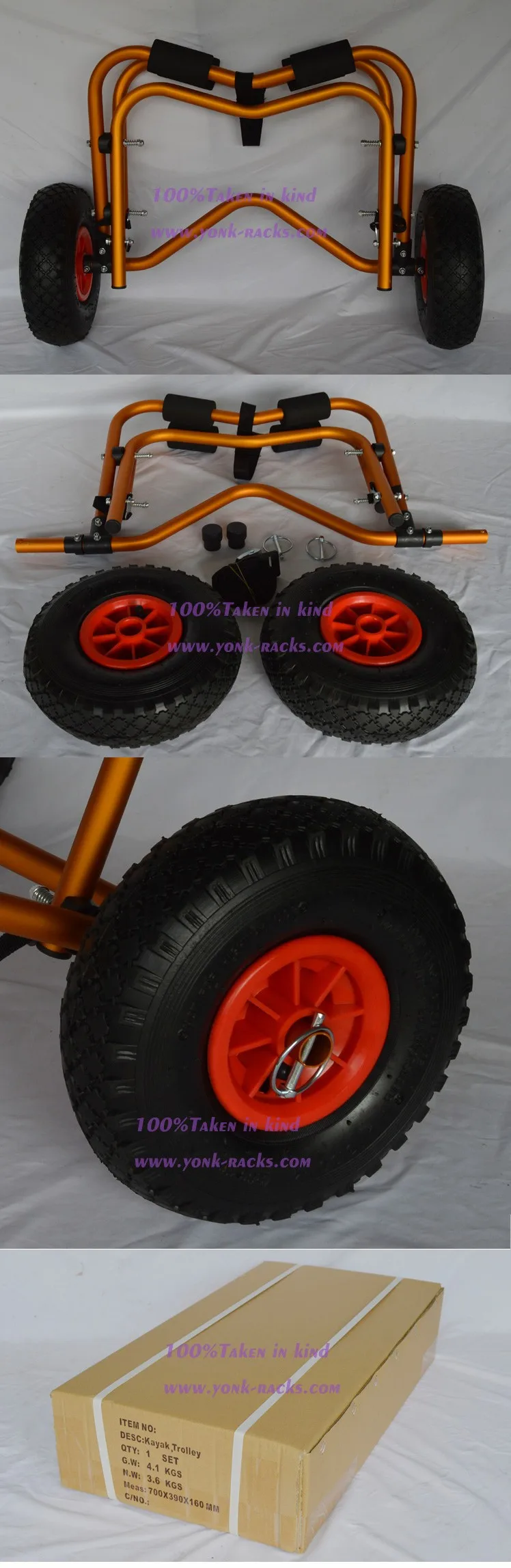 YONK  Aluminum Folding Kayak Cart Kayak Trolley Kayak Carrier  Y02004YT