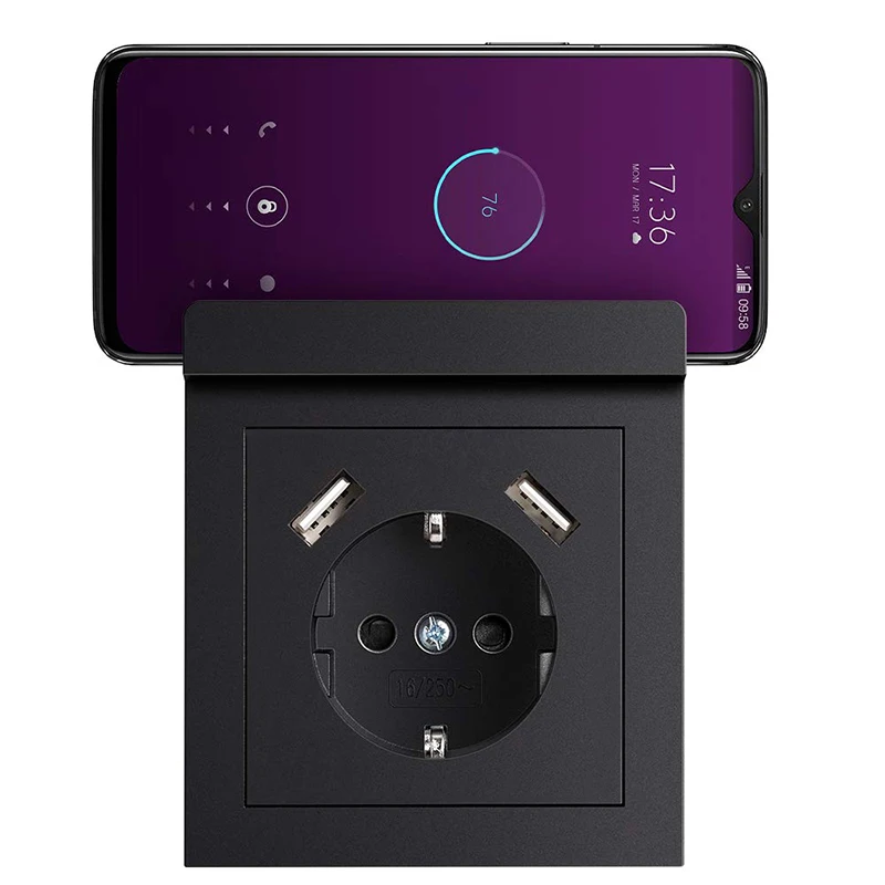 Разъем USB Leishen SP 9633H, 5 В, а, два разъема USB с держателем для мобильного телефона, сертификация TUV