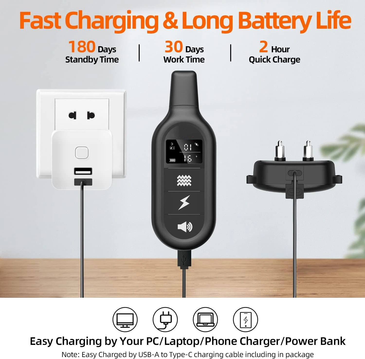 Dog Shock Collar IPX7 Waterproof Dog Training Collar with 3300FT Remote Rechargeable Shock Collar for Large Medium Small Dog