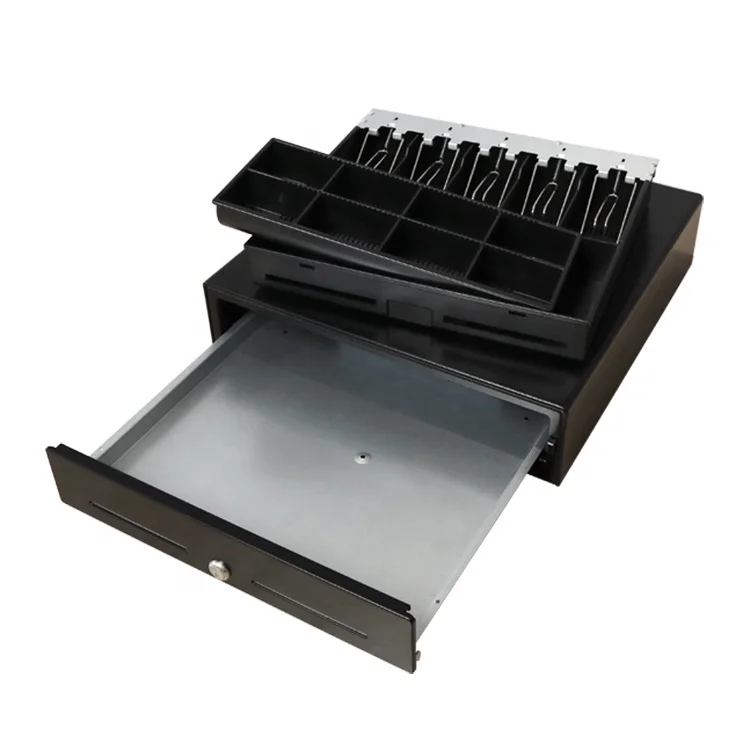 Supermarket Strong Cashier Box POS Button Open Manual Money Cash Drawer