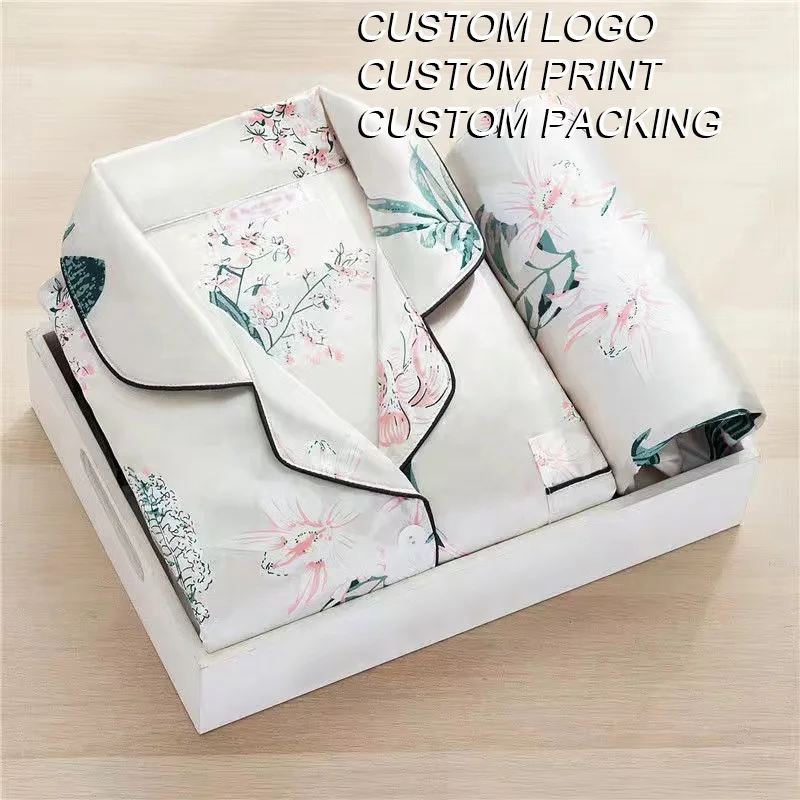 night dresses girls sleepwear two piece wholesale pajama set satin silk pajamas designers pyjamas short pajama for women