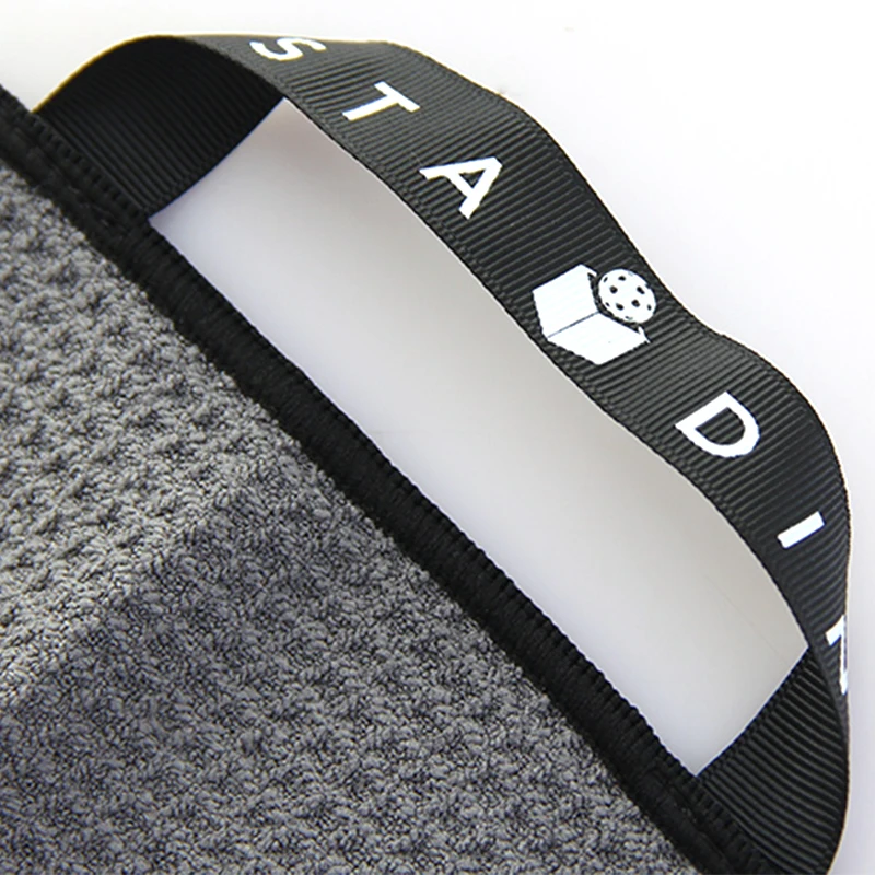 Custom Embroidered Logo Tri Fold Micro Fiber Waffle Weave Style Microfiber Golf Towel With Grommet