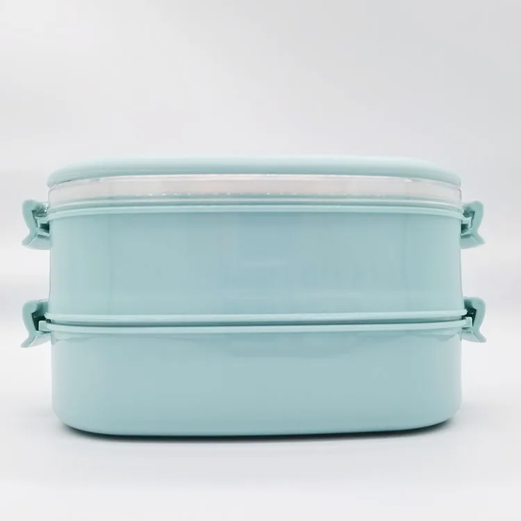 
Multi functional Leakproof Stackable 2 layers kids food container stainless steel thermos lunch box 2 compartments lunch box 