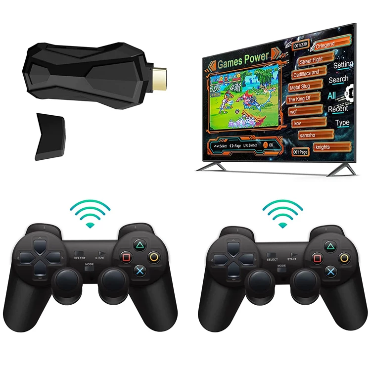 Wholesale Retro TV Console Plug and Play Game Stick Built in 6888  Classic Games With Dual Wireless Controller (1600488529909)