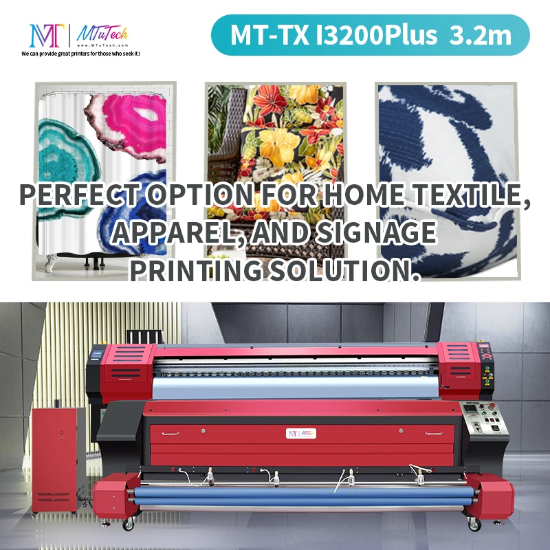 Durable MTuTech 3.2m Direct to Fabric Printer MT-TXI3200LPlus Works on Cotton, Polyester and More