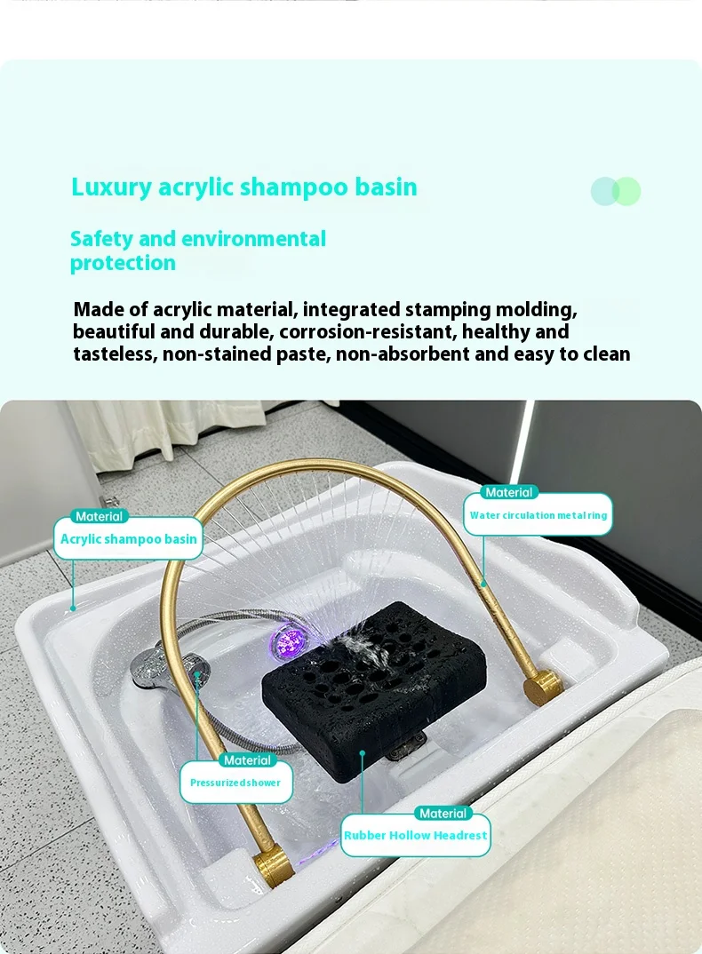 Portable Salon head spa equipment mobile hair washing Portable massage shampoo bed basin