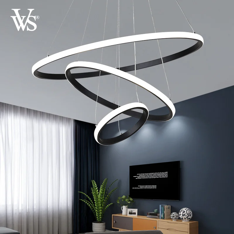 VVS Energy saving 3000k golden metal dimmable monopoly contemporary indoor living room halo for home nordic pendant lamp