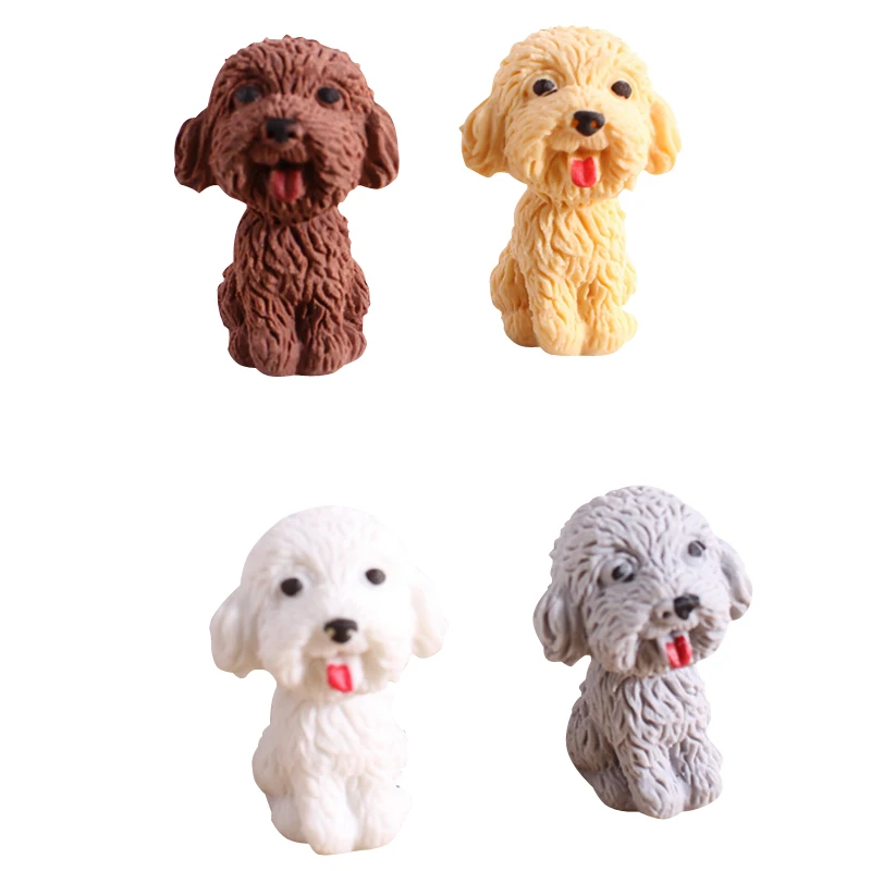 36pcs/lot kawaii dog eraser shape design pencil office school soft rubber student kids supplies art drawing eraser wholesale
