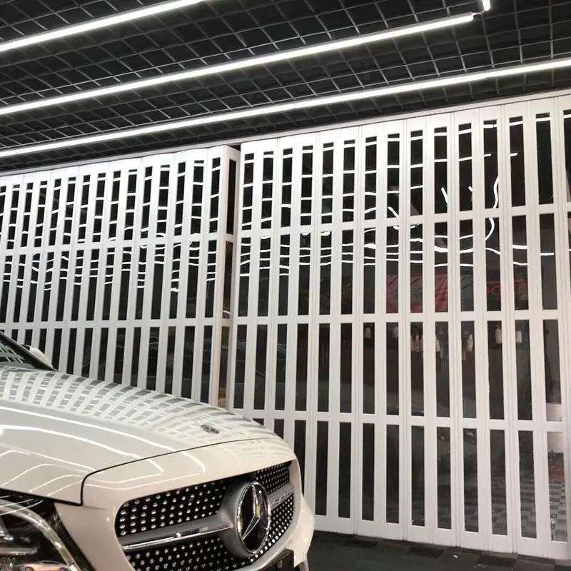 Автомойка подвесные рельсы из алюминиевого сплава простые раздвижные складные двери магазин торговый центр мастерская прозрачные перегородки