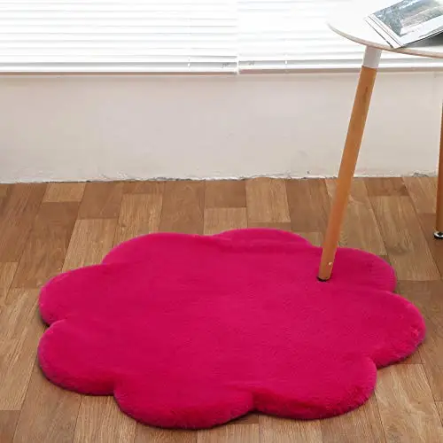 Hot selling artificial rabbit fur style lovely faux sheepskin rug for bedroom floor decoration