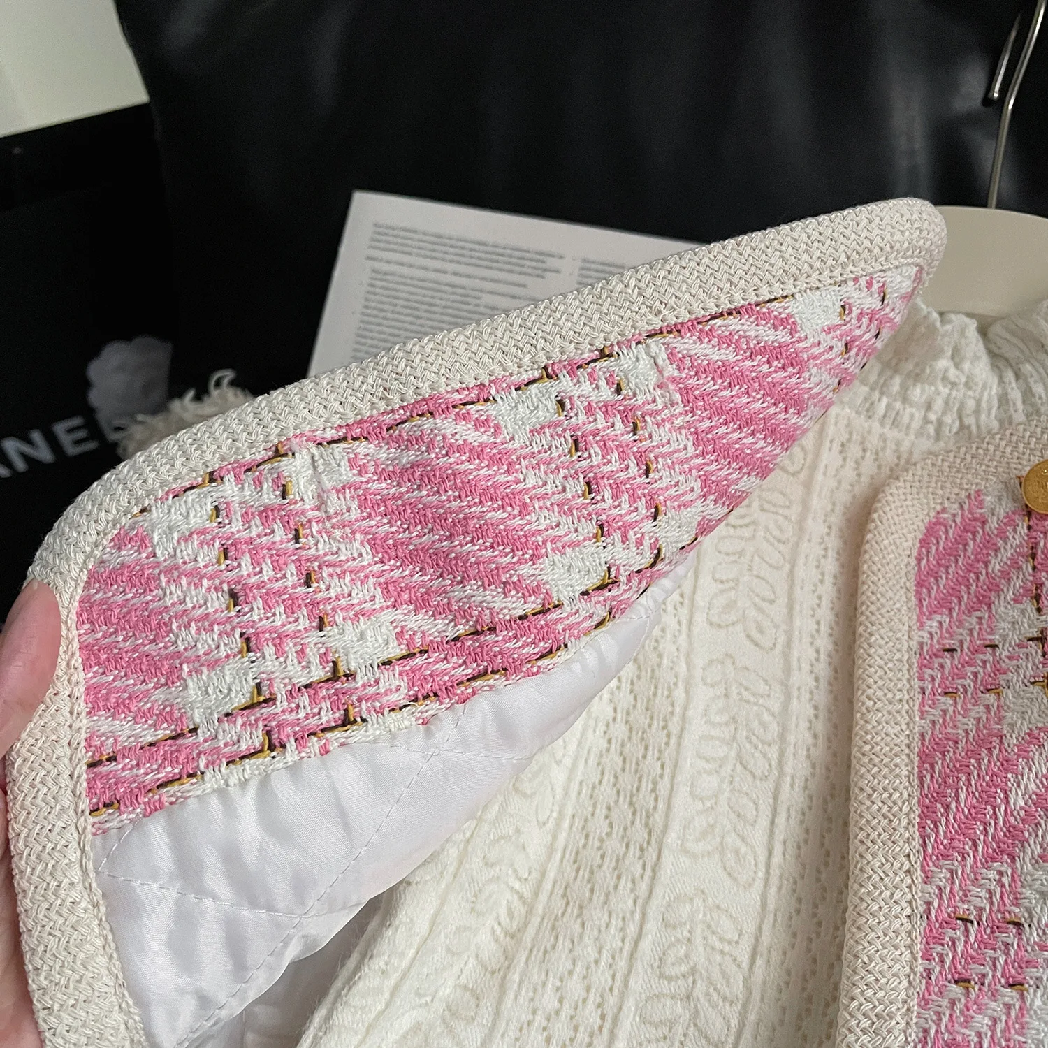 Autumn and winter new college-style children clothing Western-style thickened quilted two-piece set small fragrance suit