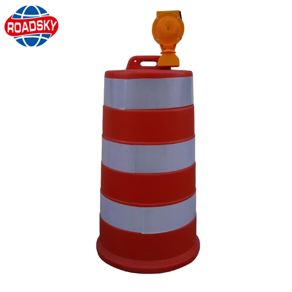 
plastic water filled reflective safety traffic barrier barrel 