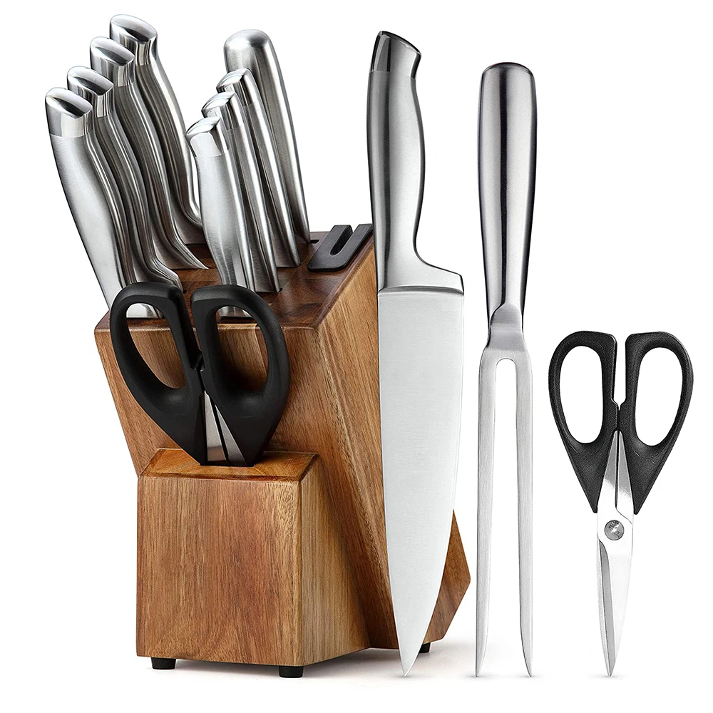  Amazon hot selling knives set 11 pieces german stainless steel kitchen knife chef with