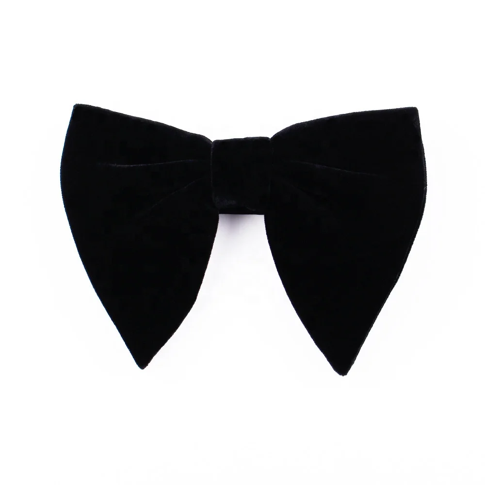Factory directly provide velvet butterfly bowtie lot stock multiple styles velvet bow tie for men