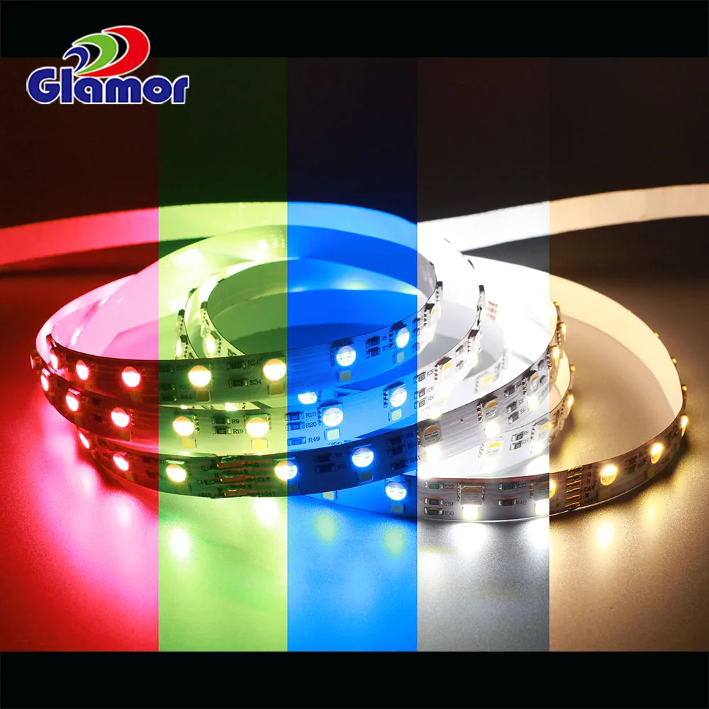 Factory OEM rgb remote control 5m 10m multi color safe 12V 24V TV KTV mood lights rgbw led strip