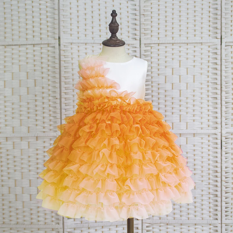 Stilnyashka Boutique High-End Luxury 10 Year Old Girl Dresses For Party Sleeveless Multicolor Kids Princess Dress For Girl