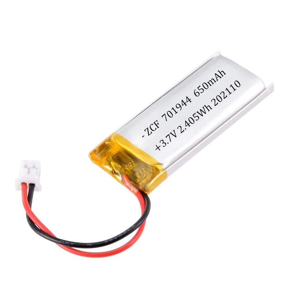 KC Approved ZCF 701944 3.7V 650mAh Lithium Polymer Battery Cell Pack for Smart Watch